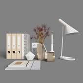 table set with lamp louis poulsen aj