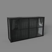 large double cabinet, art. 600, 1400x815nx390, black