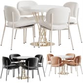 louis beige matting chair and kitchen table
