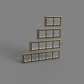 metal frames for sockets and switches werkel palacio bronze,white