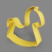 interior sculpture rocking horse mia yellow