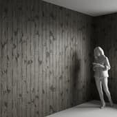 grey wooden wall slats