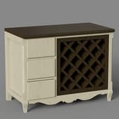 a cabinet with a bottle bottle in a classic style