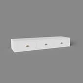 shelf with drawers, large, art. 372, 1400x220h390, white