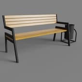 dubna bench and oasis urn