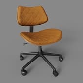 harvey armchair, ocher - walnut