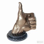 bronze hand statuette