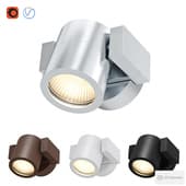 a set of crystal lux clt al,br,wh,bl lamps.