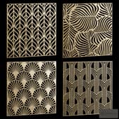 a set of 8 square decorative panels