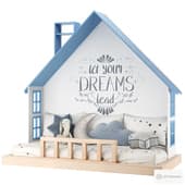 baby café blue bed