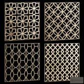 set of square decorative panels 22