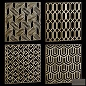 a set of square decorative panels 24