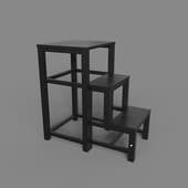 ladder stool, art. 369, 450x750nh400, black