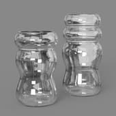 swell vase, 22 cm, transparent bergenson bjorn