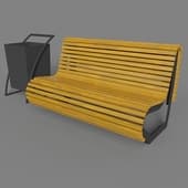 bench london and urn modern
