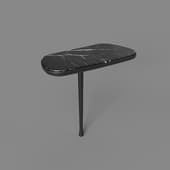 momentos console black ash - sahara noir marble