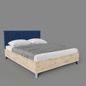 gamla 160 velvet blue bed