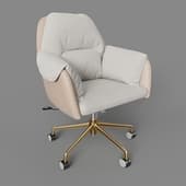 joyce armchair, beige - brown - gold