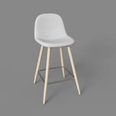 nilson semi-bar stool light grey
