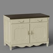 110 cm two-door cabinet with kitchen drawers in classic style