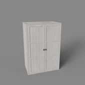 wardrobe case with wooden doors, art. 390a, 1000x1470nx600, beige