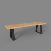 sono banquette 160 black, natural acacia