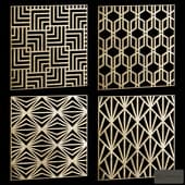 a set of 25 square decorative panels