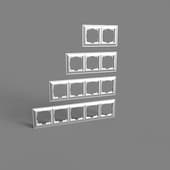 plastic frames for sockets and switches werkel fiore silver