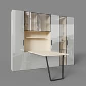 chelsea set with desk grey