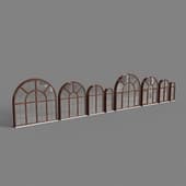 Arched windows set