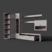 rimini living room set, white, corner, with tv space (9), 217.8 cm