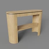 licia console with 1 drawer solid mango wood 120 x 110 cm