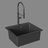 kitchen sink with hofmann1 mixer tap