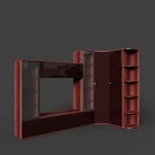 rimini corner red-brown living room set with tv space (10), 217.8 cm