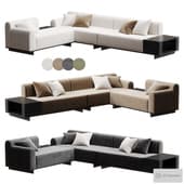 Modern White Corner L-Shaped Sectional Sofa