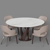 Group with table Virtuos D (D160)(Statuario)