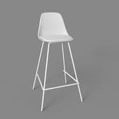 lysha semi-bar stool white