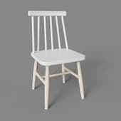 kristie children's chair made of solid rubber wood with white and natural finish