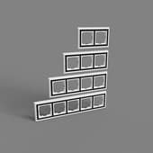 metal frames for sockets and switches werkel palacio chrome,white