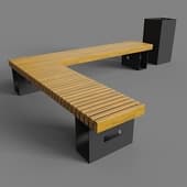 bench pine forest and urn loft