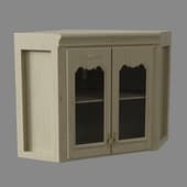 corner hinged cabinet in classic style
