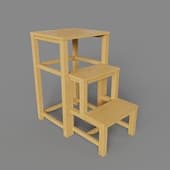 ladder stool, art. 369, 450 x 750n x 400