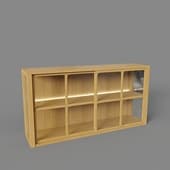 small cabinet with led double illumination, art. 610 led, 1400 x 725h x 310