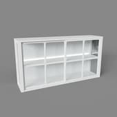 small cabinet with led double illumination, art. 610 led, 1400x725h310, white