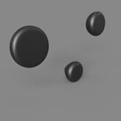 nadue set of 3 solid beech wall hooks with black finish