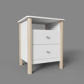 bedside table classic (white)