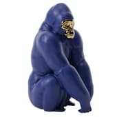 lladró gorilla - blue and gold collection bold blue