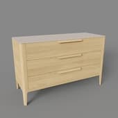 piega chest of drawers 3 drawers brushed oak