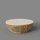 side table ø73 faber - ernatural rattan