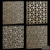 a set of square decorative panels 27